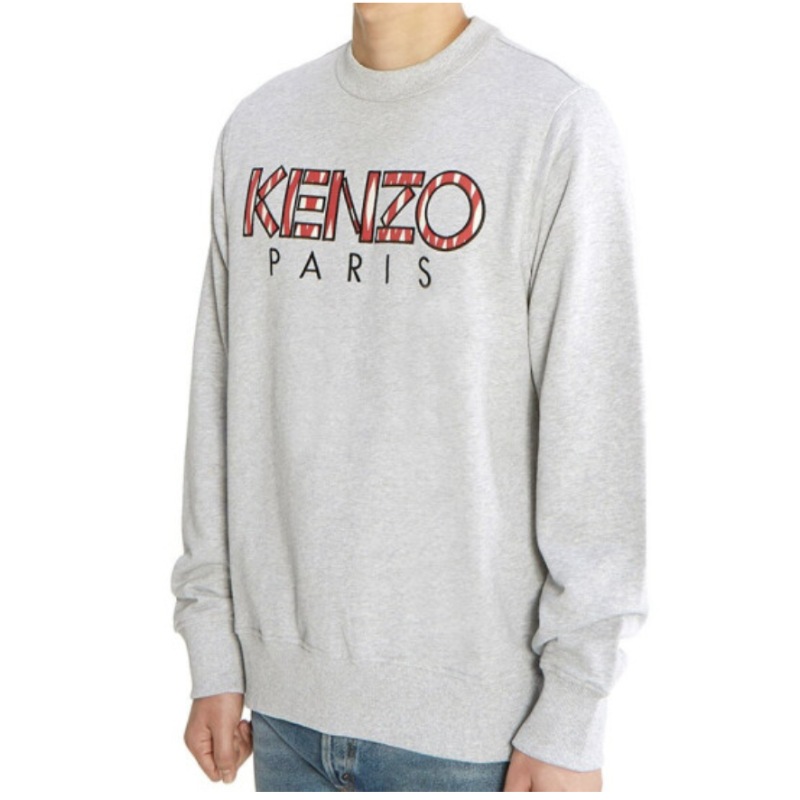 Image 4 of ケンゾーメンズレター柄ラウンドネック長袖Tシャツ  5SW000-201 4MD 94 グレー